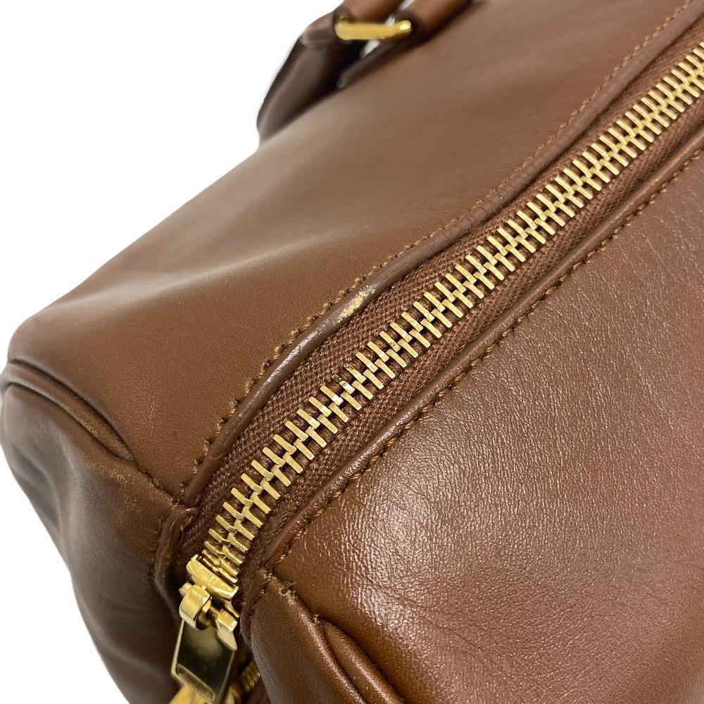 SAINT LAURENT Duffle Shoulder Boston Bag Brown